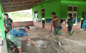 Tulus dan Ikhlas, Satgas TMMD Cor Lantai Masjid Al Muhajirin