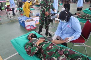Peringatan HUT TNI, Korem Gapu Gelar Donor Darah