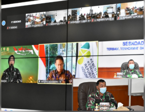 Pasis Dikreg XXL Seskoad Terima Pembekalan Dari Menkes Tentang Percepatan Penanganan Covid-19