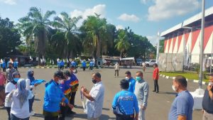 Danrem 042 Gapu Hadiri Pelepasan Kontingen PON XX Jambi Tahun 2021