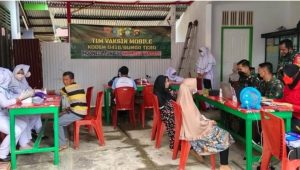 Tim Vaksin Mobile Kodim 0416/Bute Jemput Bola