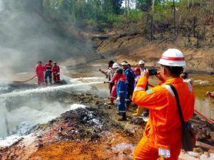 SKK Migas – Pertamina  EP Jambi Berhasil Padamkan Api Sumur Illegal Drilling