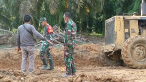 Dansatgas TMMD Pantau Pembukaan Jalan Desa 