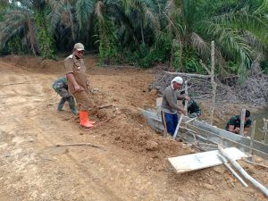 Camat Tebo Ilir dan Komandan SSK Pantau Pembangunan Geneng Gorong-gorong