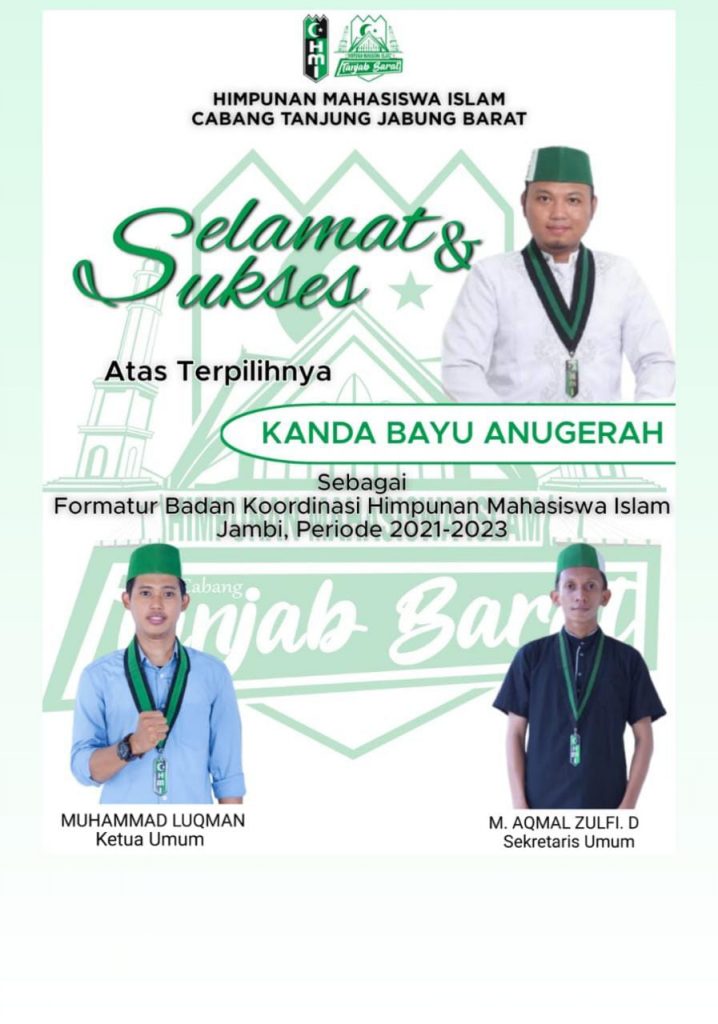 HMI Tanjung Jabung Barat Ucapkan Selamat kepada Ketum Badko Terpilih