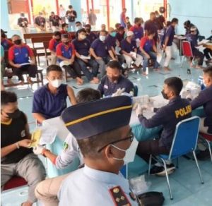 Polda dan Kemekumham Jambi Vaksin 500 Warga Binaan
