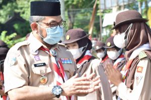 H. Sudirman Lepas Kontingen Jambi Perkemahan Wirakarya Nasional Tahun 2021