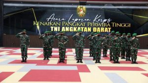 Kasad Terima Laporan Korps Kenaikan Pangkat 23 Perwira Tinggi TNI AD