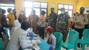 Pantau Vaksinasi Anak, Danrem 042/Gapu : Capaian Vaksinasi Di Tebo Luar Biasa