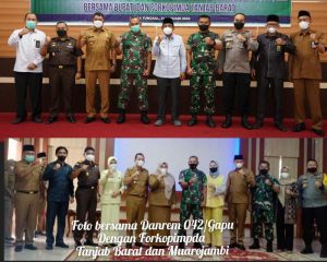 Jelang Pindah Tugas, Danrem Gapu Brigjen TNI M Zulkifli Pamitan Ke Bupati Muarojambi dan Bupati Tanjab Barat