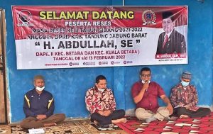 Hari Ke-2 Reses, Ketua DPRD Abdullah Kunjungi Desa Lubuk Terentang dan Desa Terjun Gajah