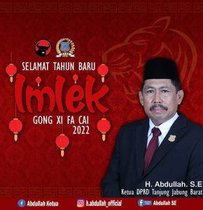 Imlek 2573, Ketua DPRD Tanjab Barat Ucapkan Gong Xi Fa Cai