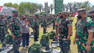 Asops Kasad Didampingi Irdam II/Swj Cek Kesiapan Satgas Satuan Organik Papua Yonif Raider 142/KJ