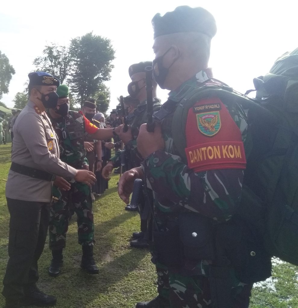 Berangkatkan Pasukan Raider 142 Ke Papua, Ini Pesan Kapolda Jambi