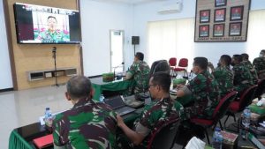 Danrem 042/Gapu Beri Arahan Secara Virtual Kepada Komandan Satuan