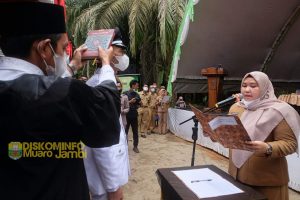 Bupati Muarojambi Resmikan Desa Persiapan dan Melantik Pejabat Kepala Desa Persiapan Bukit Beringin