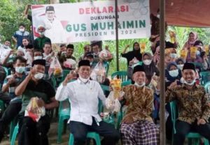 Anggota DPRD Muarojambi Ahmad Haikal beserta Warga Desa Suka Damai Deklarasi Dukungan Gus Muhaimin Capres 2024