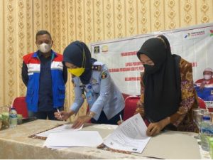Lapuanja Tandatangani Perjanjian Dengan Kelompok Batik Serumpun Berlian (Mitra Binaan Program CSR Pertamina)