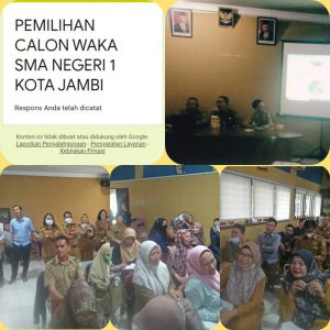 Pemilihan Wakil Kepala SMAN 1 Jambi Lewat Google Form