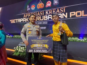 Polres Tanjab Barat Melalui Polda Jambi Raih Juara 3 Lomba Kreasi Setapak Perubahan Polri