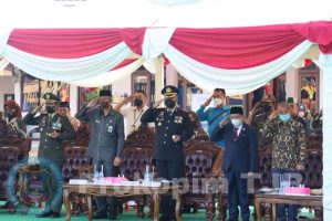 Agus Sanusi Hadiri Peringatan HUT Bhayangkara ke-76 di Polres Tanjab Barat