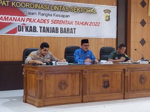 Wakapolres Kompol Al Hajat Pimpin Rapat Kesiapan Pengamanan Pilkades Serentak Tahun 2022