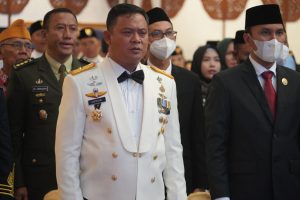 Danrem 042/Gapu Hadiri Malam Resepsi Kenegaraan Puncak Peringatan HUT Ke 77 Kemerdekaan RI