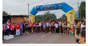 Kasrem 042/Gapu Dampingi Gubernur Jambi Lepas Peserta Lomba Lari 10 K