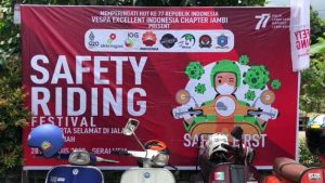 Dukung SKK Migas – KKKS PetroChina, Komunitas Vespa Jambi Gelar Festival Safety Riding Jambi – Tungkal