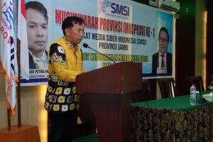 Pesan H Firdaus Selaku Ketua Pusat Dalam Musprov Ke-1 SMSI Jambi
