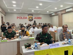 Danrem 042/Gapu dan Kapolda Jambi Ikut Rakor Pengendalian Inflasi bersama Mendagri