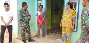 Jaga Hubungan baik, Dansatgas TMMD Sambangi Rumah Orang Tua Asuh