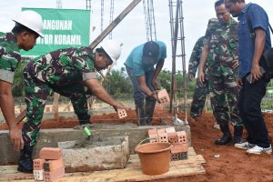 Danrem 042/Gapu Lakukan Peletakan Batu Pertama Pembangunan Koramil Geragai