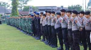 Kapolda Jambi Pimpin Apel Gabungan TNI – Polri di Makorem 042/Gapu