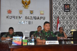 Danrem 042/Gapu Vicon Bersama Pangdam Bahas Empat Program Unggulan