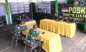 Jelang Kunjungan Tim Wasev, Dansatgas TMMD 115 Kodim 0415/Jambi Pimpin Rapat Staf