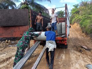 Satgas TMMD Bakal Kebut Pemasangan Gorong-gorong di Pembukaan Jalan Baru