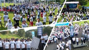 Memperingati Hari Jadi ke-25, BUMN Laksanakan Jalan Sehat Bersama Masyarakat Tanjungjabung Timur