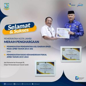 Pemkot Jambi Raih Dua Penghargaan Dari Kementerian Keuangan RI