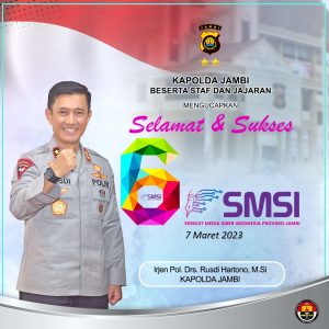 HUT SMSI ke-6, Kapolda Jambi Ucapkan Selamat