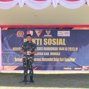 Menyambut Bulan Suci Ramadhan 1444 H, Dandim 1710/Mimika Gelar Bakti Sosial