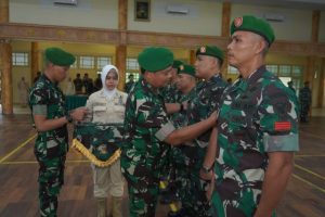 Komandan Korem 042/Gapu Pimpin Laporan Korps Perwira dan Pelantikan Kenaikan Pangkat Bintara dan Tamtama