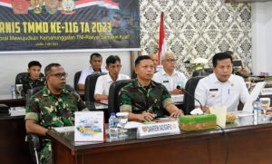 Kasiter Kasrem 042/Gapu Ikuti Rakornis Pelaksanaan TMMD Ke-116 Tahun 2023