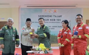 Bupati Tanjab Barat Hadiri Seremoni Tajak Pemboran Sumur NEB-101 SKK Migas-Petrochina International Jabung Ltd