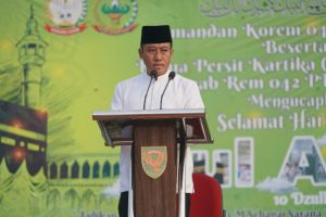 Kasrem 042/Gapu : Jadikan Momen Idul Adha Untuk Mengasah Keikhlasan dan Kepedulian Sosial Terhadap Sesama