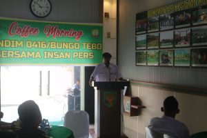 SMSI Kabupaten Bungo Menghadiri Coffe Morning Bersama Dandim 0416/BUTE Letkol Inf Evid Nirwan E