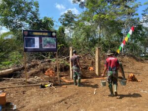 Satgas TMMD Kodim 0416/Bute Mulai Membangun Tugu Prasasti