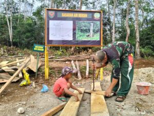 Luar biasa, Antusias Anak Desa Talang Silungko Ikut Gotong-royong Dilokasi TMMD