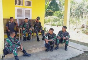 Sebelum Beraktivitas, Orang Tua Asuh Satgas TMMD Berikan Wejangan