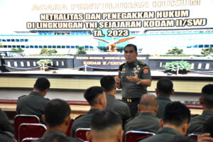 Babinkum TNI Beri Penyuluhan Netralitas Dan Penegakan Hukum Di Lingkungan Kodam II/Sriwijaya
